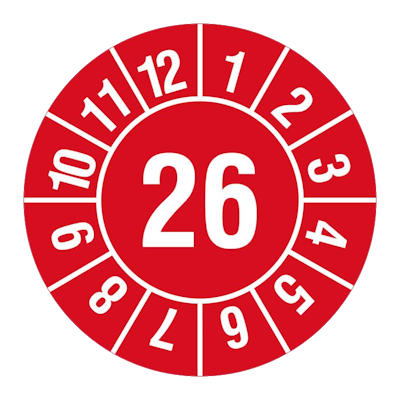 Wartungsaufkleber Prüfplakette 2026